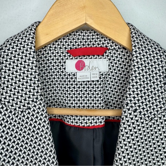 BODEN Canonbury Blazer Jacket Women’s U.S. Size 8 Preppy Cotton Tweed Blend EUC - Picture 3 of 7